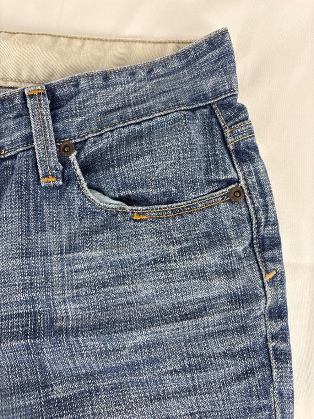Sacred Blue Vintage Low Rise Bootcut Denim Jeans Medium Wash Size 27 - Picture 6 of 12